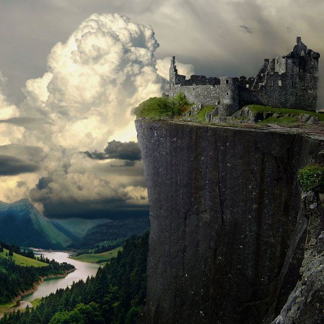 Kilchurn Castle in Scotland. Click