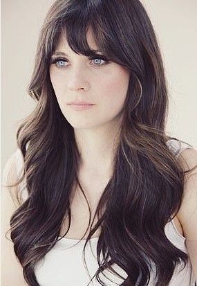 Long Wavy Brunette Hairstyle with B