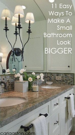 Make a Small Bathroom Look BIGGER g