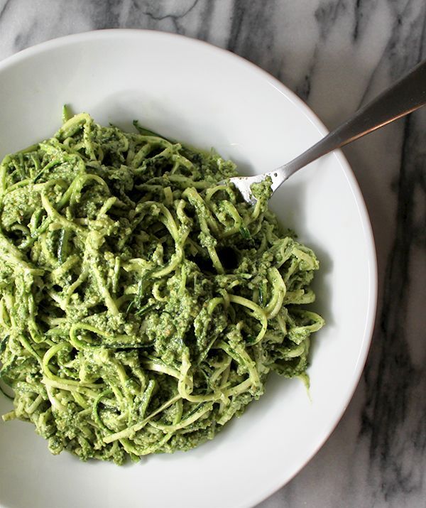 Pesto Zucchini Pasta – Healing and