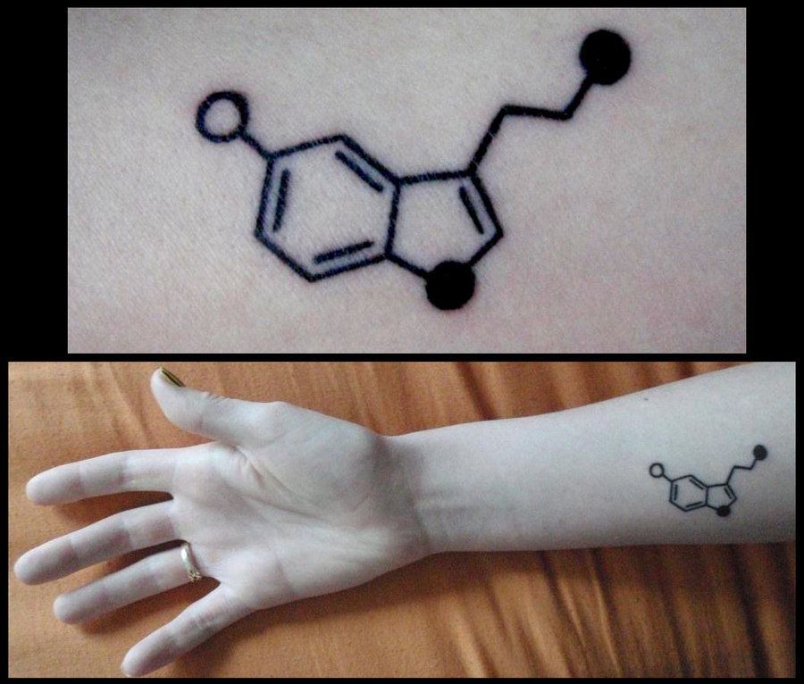 Serotonin molecule. Would make a co