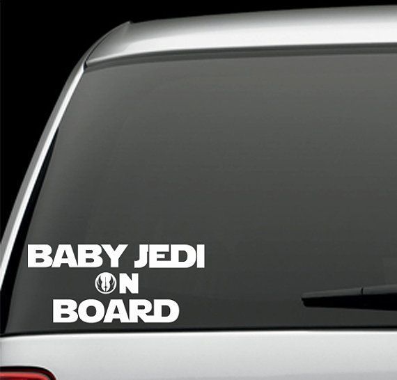 Star wars Baby Jedi on Board Vinyl