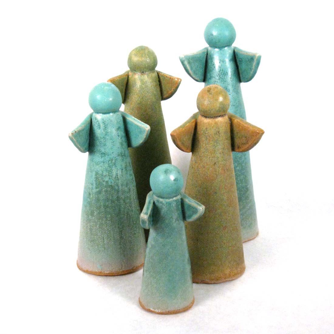 Stoneware pottery angels – Crooked
