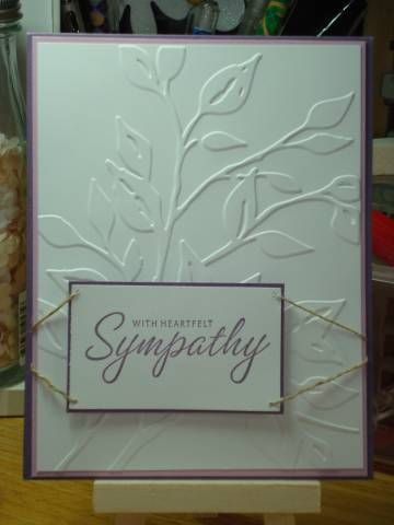 Sympathy card using CB Leafy Branch