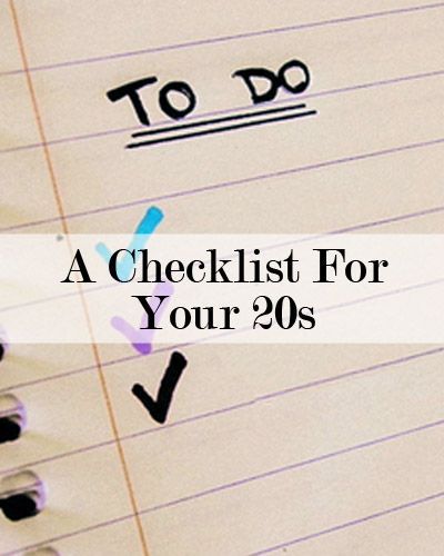 The Ultimate To-Do List for Your 20