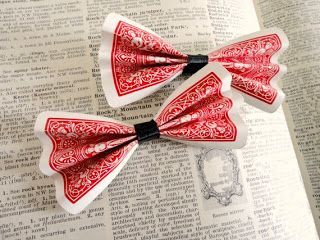 Turn the cards into bows to put on