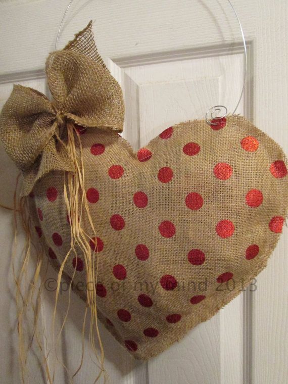 Valentine Day Burlap Door Hanger Me