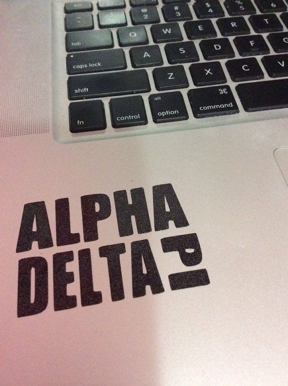 Alpha Delta Pi Block Decal by BowsA