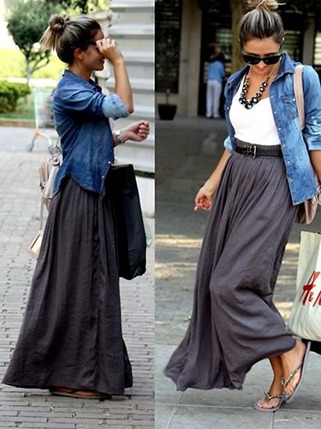 Another fall maxi look. Won