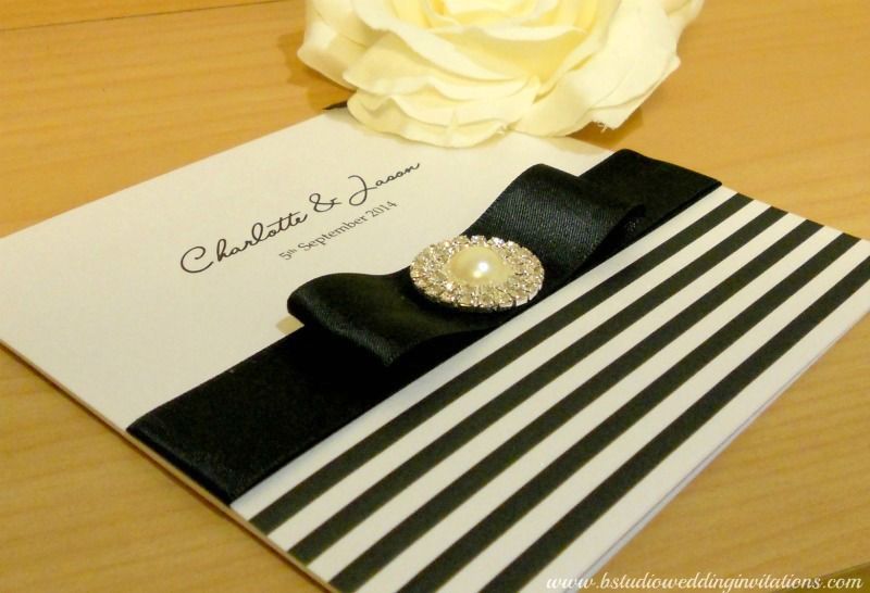 Black and White wedding invitation