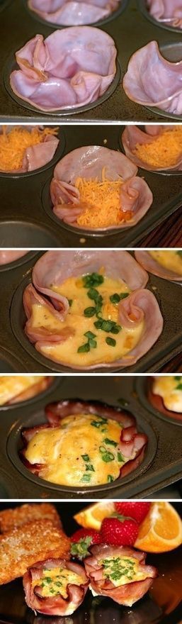 Breakfast Ham Cups-LOW CARB! Make t
