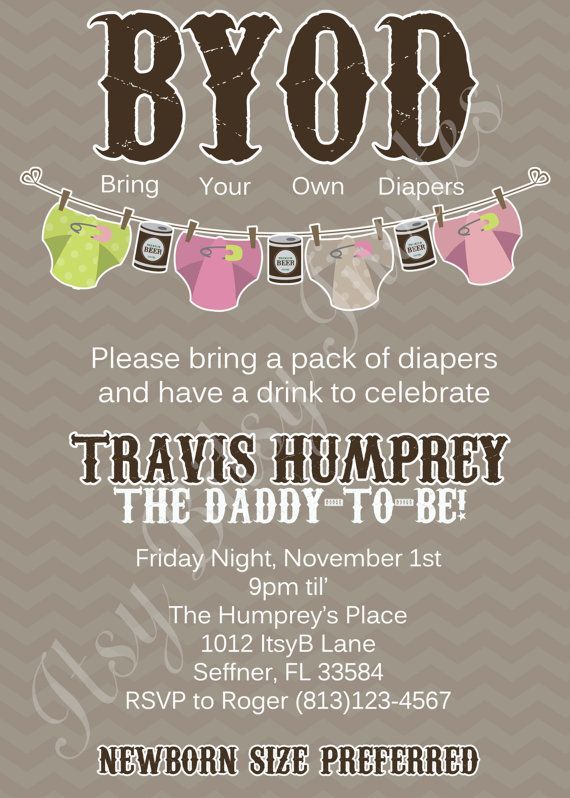 BYOD Baby Shower / Beer and Diaper