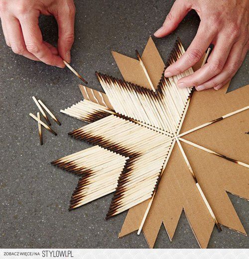 Cardboard and burnt matches
