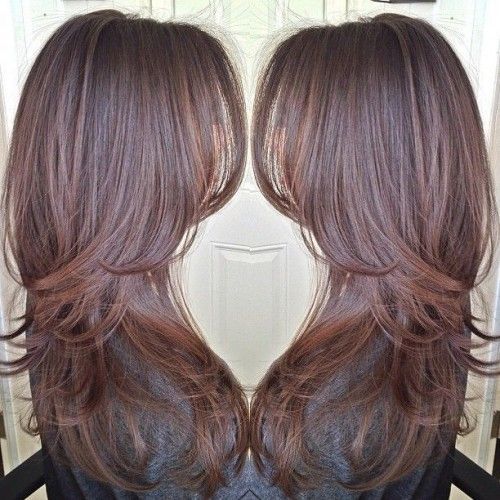 Classy long layered hairsty