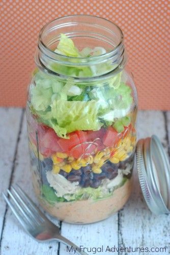Easy Mason Jar Southwest Salad Reci