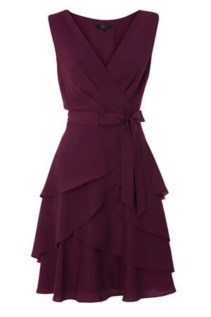 Fall fashion, purple dress