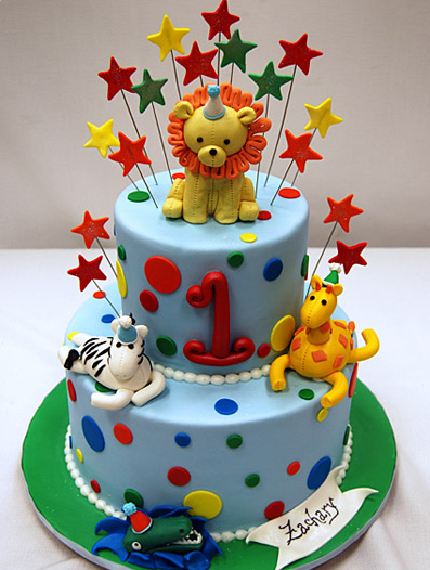 Fun Animal Birthday Cake: L