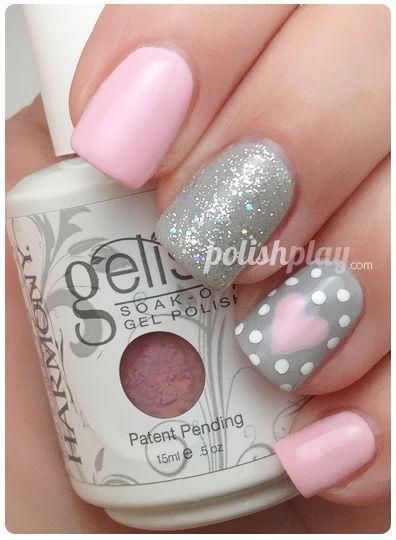 Gelish-manicure-with-pink-smoothie-
