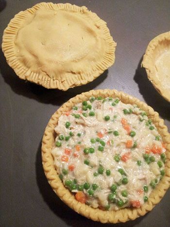 Homemade Chicken pie: 2 cups cooked