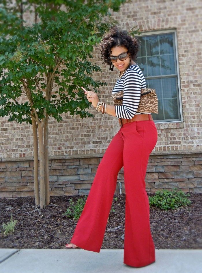 I love these Red flare pant