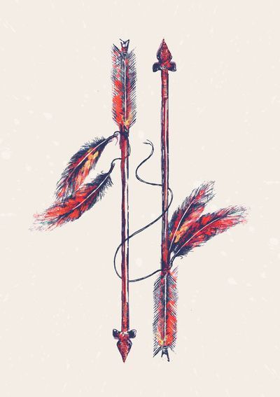 Indian Arrow Art.  My husba