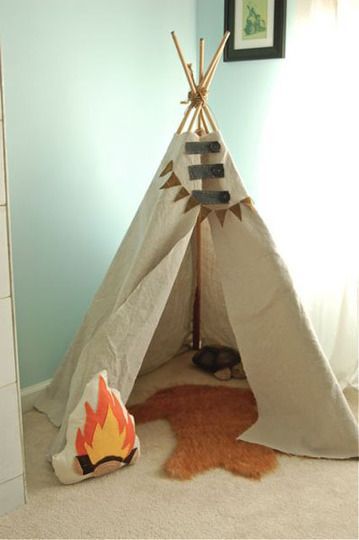 love the teepee and faux ca