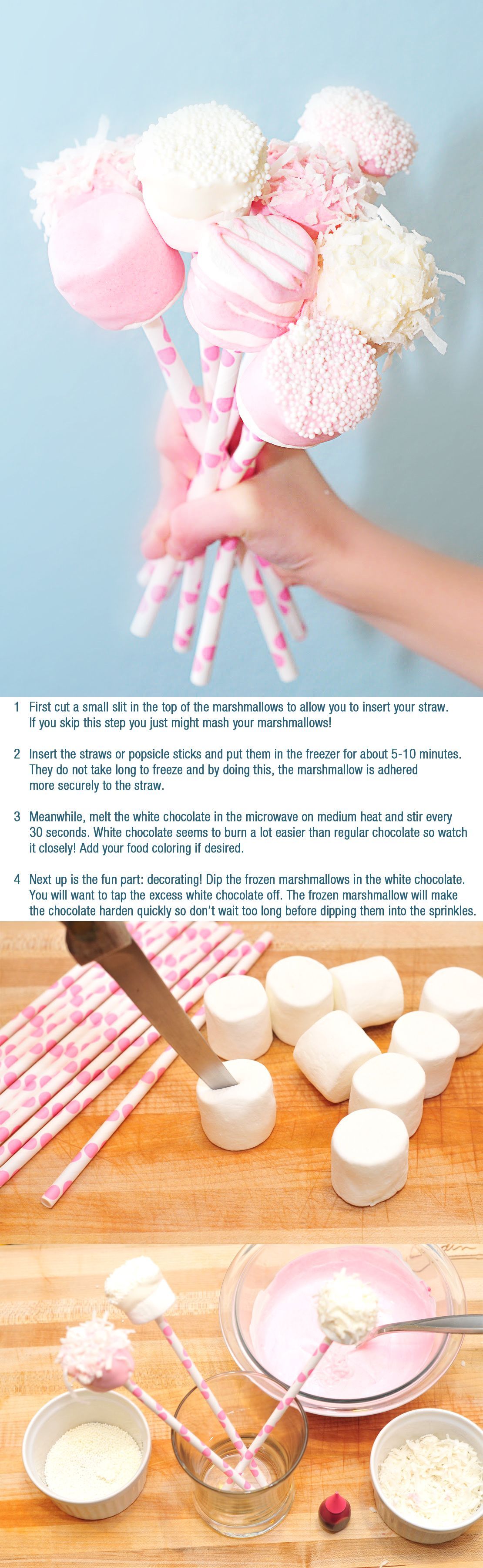 Marshmallow Pops. Much easier than