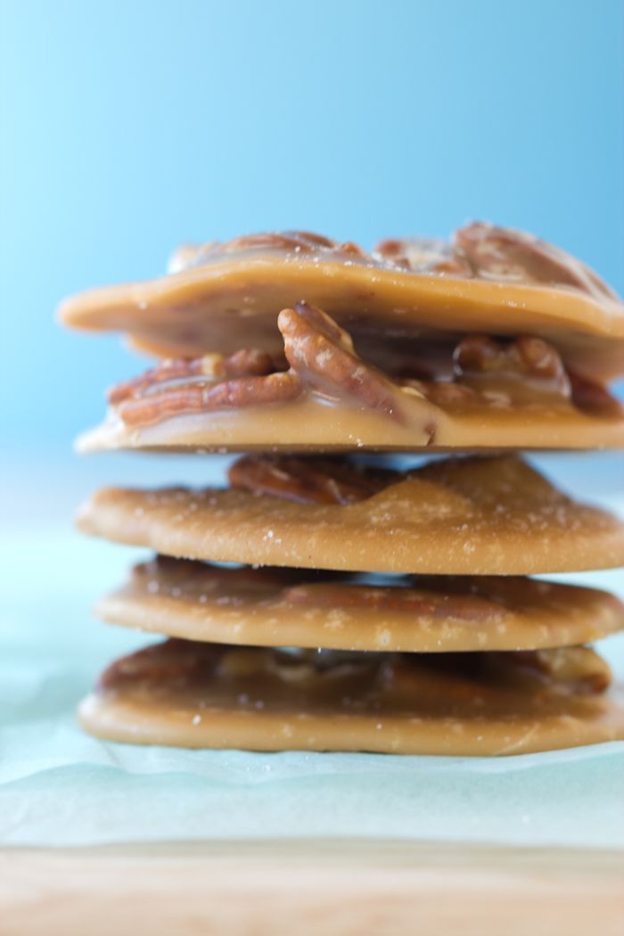 Pecan pralines. Again with the beau