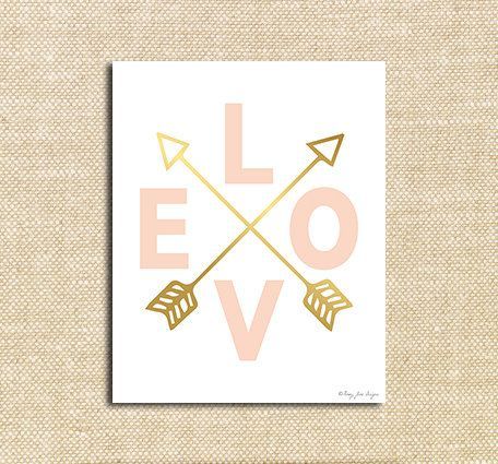 Pink Love and Gold Arrows D
