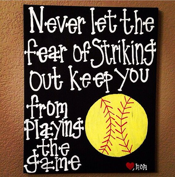 Softball Wall Art~ “Never let the f