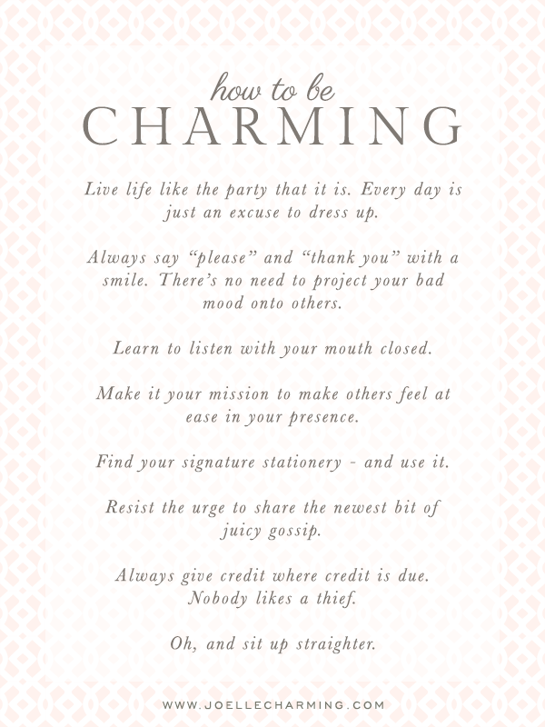 Something Charming: How to be Charm