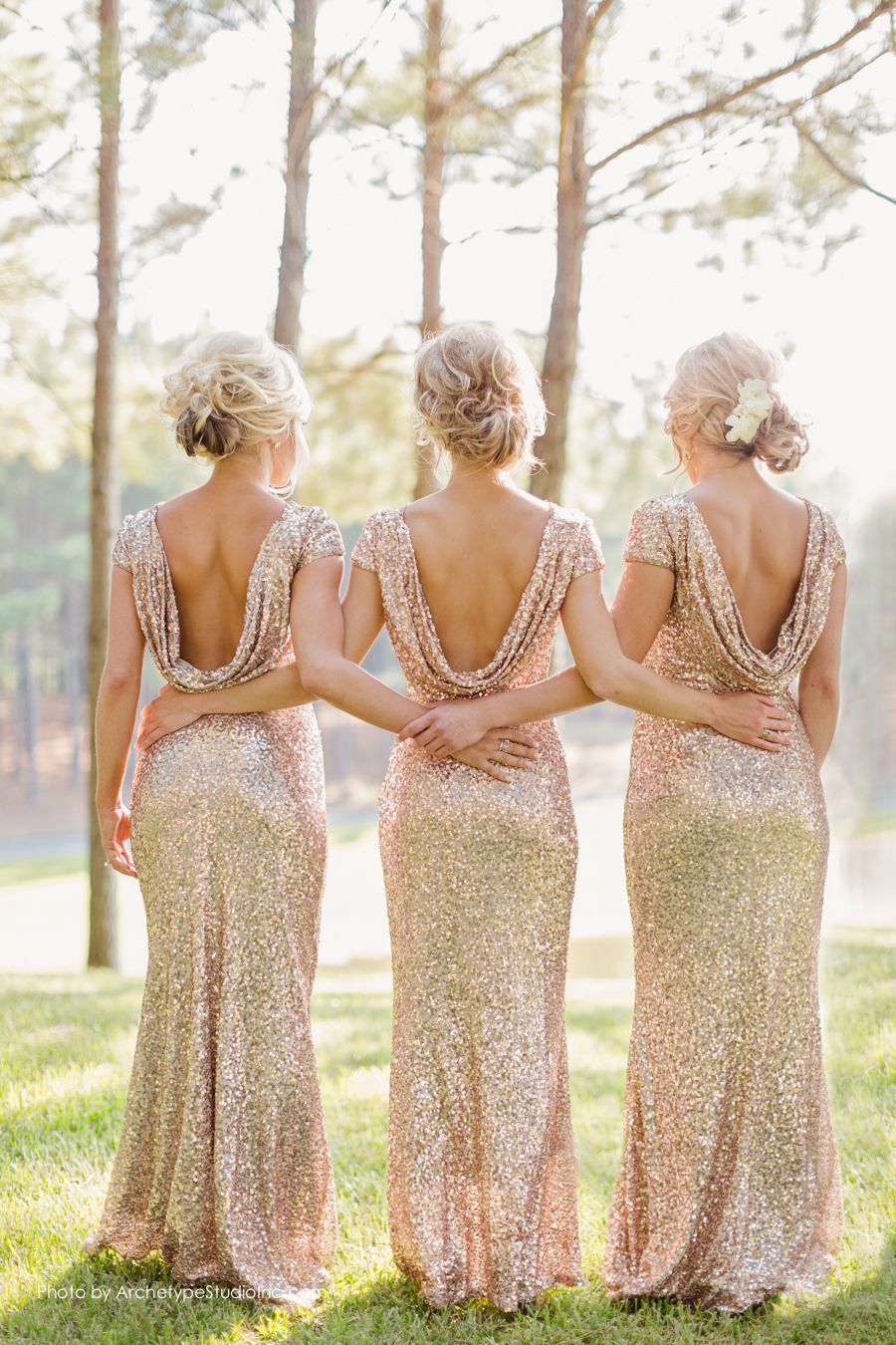 Sparkly bridesmaid dress by