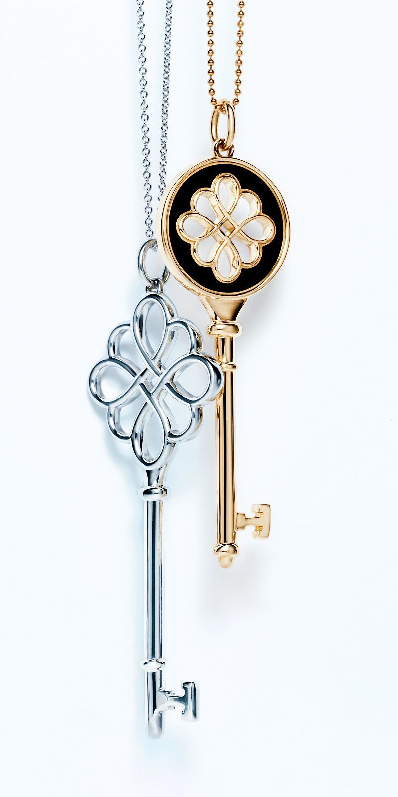Tiffany Keys knot pendants, from le