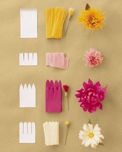 Tissue paper flowers. An idea for m