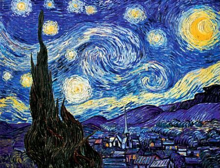 Van Gogh, if you see the real paint