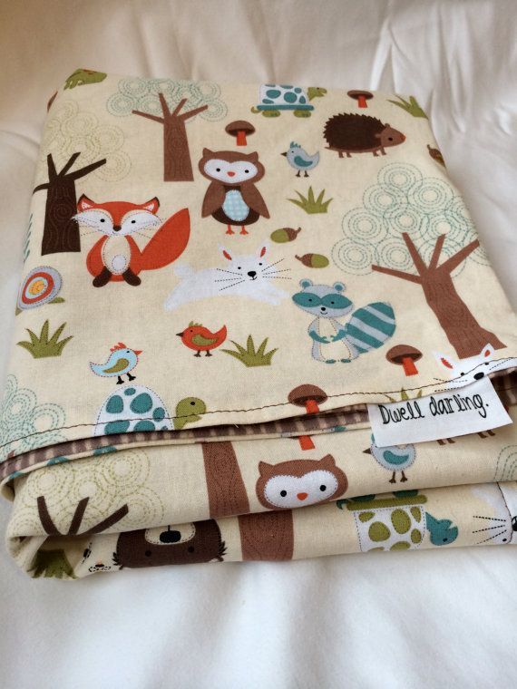 Woodland Forest Animal Baby Blanket