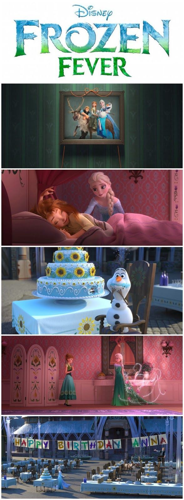 A look at images from the main scenes in Disneys Frozen Fever. This is a short, not the full sequel movie. Frozen 2 has (finally) been confirmed to be coming