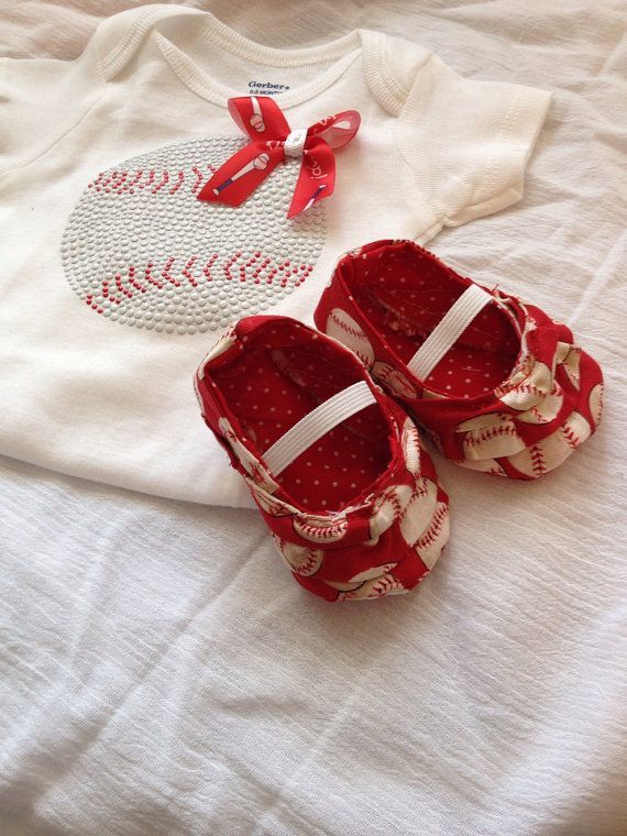 Baby girl baseball onesie/