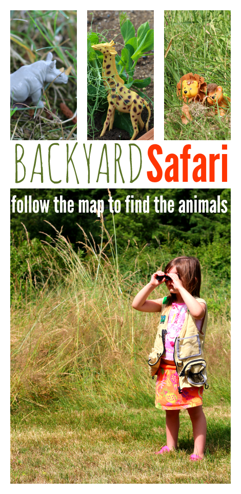 Backyard safari and map activity! Fun for Apologia Aoology 3, Apologia Land Animals for #homeschool scienee, animal