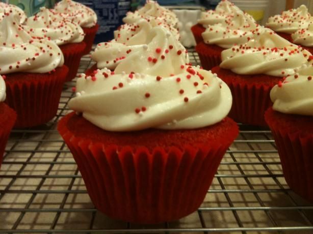 Bobby Flay Throwdown Red Velvet Cupcakes and Cream Cheese Icing. Photo by