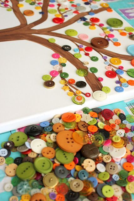 Button Tree Art – a great k