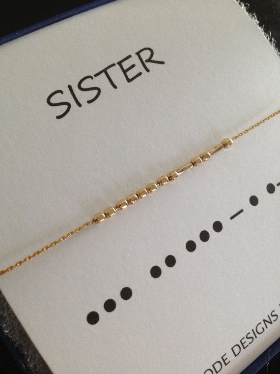 Celebrate the bond that only sisters share, with these lovely Morse Code bracelets.    Original Morse Code bracelets feature 14k Gold