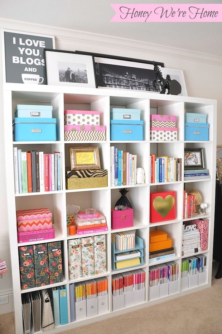 Craft Room Storage. Inexpensive Storage & Decor Updates for Your Bookshelf – Honey Were