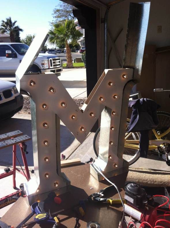 DIY Marquee Letter with eas