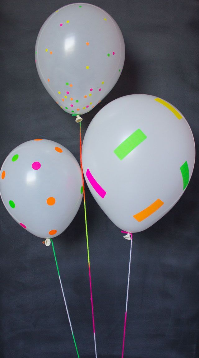 DIY Neon balloons using off