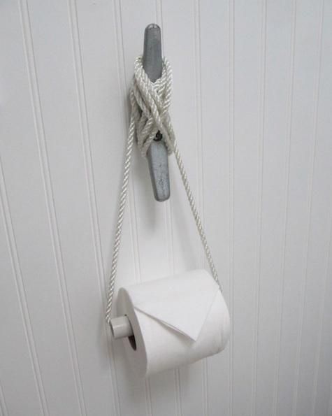 DIY Toilet paper holder~ Might have to make this if I cant find an adhesive one for our