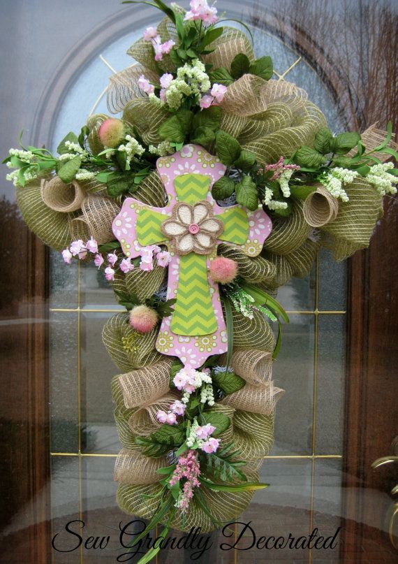 Easter Cross Wreath  Easter