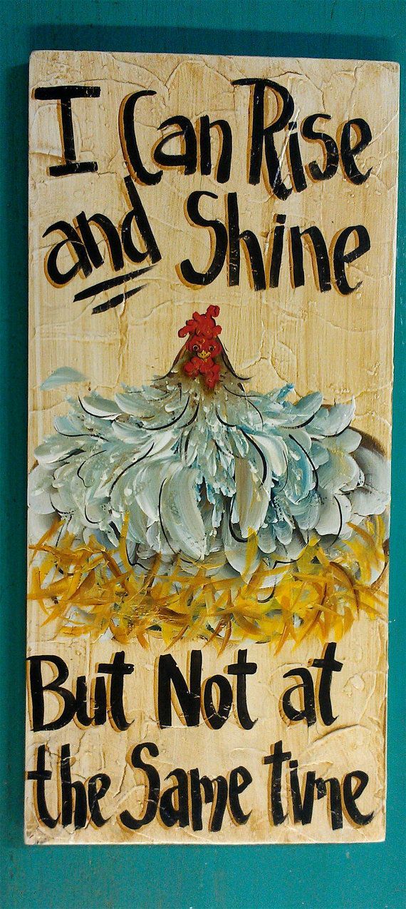 Folk Art Chicken Painting Original art by cackleblossums on Etsy,
