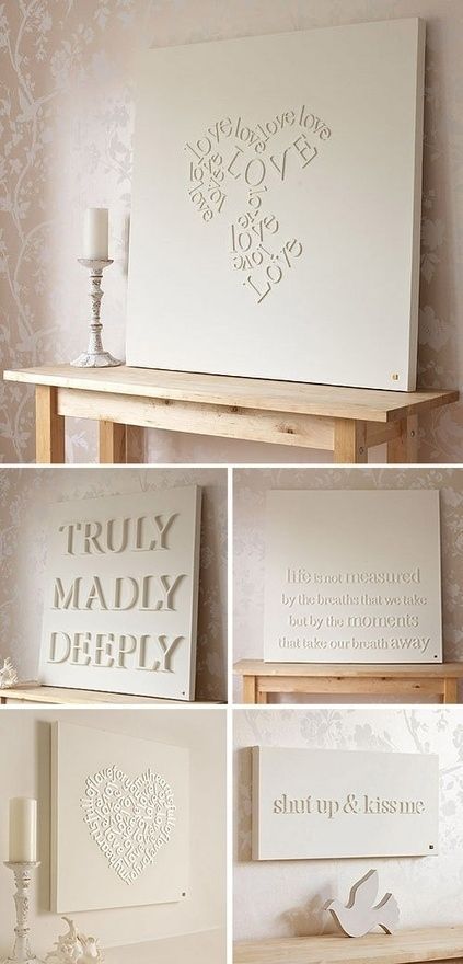 Glue wooden letters onto a