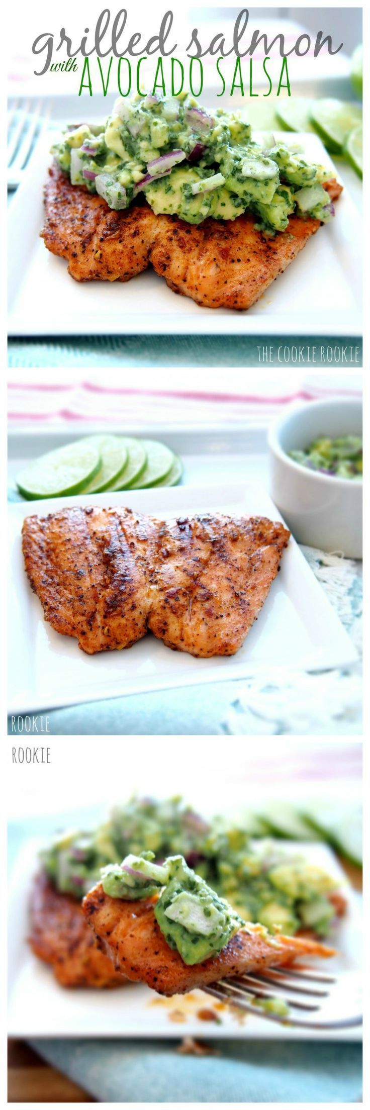 Grilled Salmon with Avocado